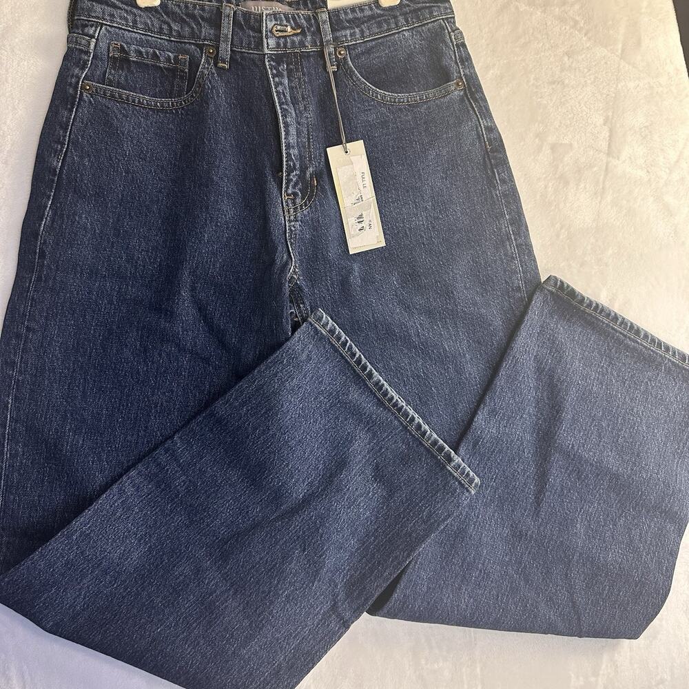 Just USA High Rise Wide Leg Jeans Dark Wash Full Length NWT Size 10 Baggy Y2K
